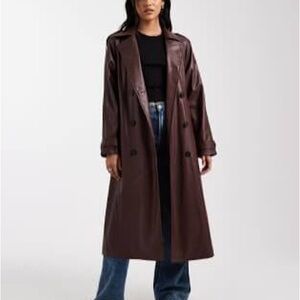 Princess Polly Dark Brown Trench Coat